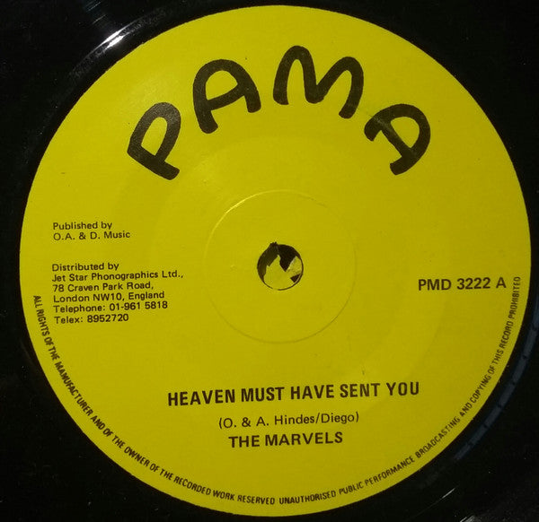 The Marvels : Heaven Must Have Sent You (7")