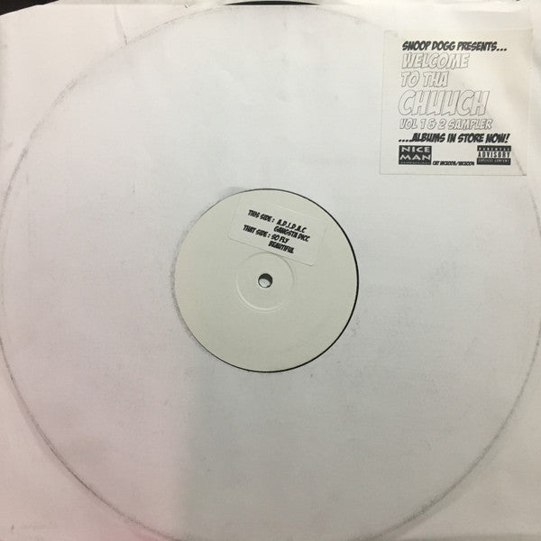 Snoop Dogg : Welcome To Tha Chuuch Vol. 1 & 2 Sampler (12", Promo, Smplr)