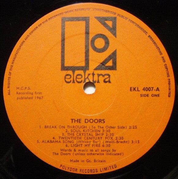 The Doors : The Doors (LP, Album, Mono)