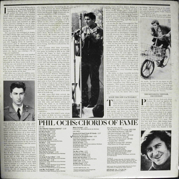 Phil Ochs : Chords Of Fame (2xLP, Album, Comp, Pit)