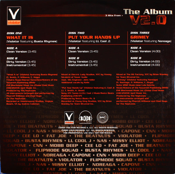 Violator (3) : 3 Hits From The Album V2.0 (3x12", Promo, Gat)