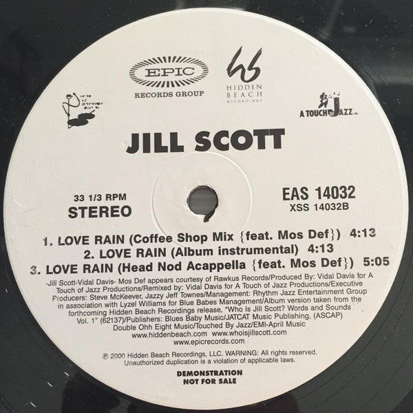 Jill Scott : Love Rain (12", Promo)