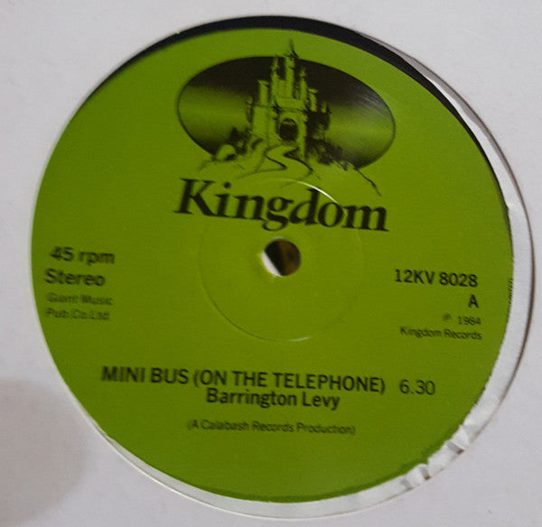 Barrington Levy : Mini Bus (On The Telephone) (12", Maxi)