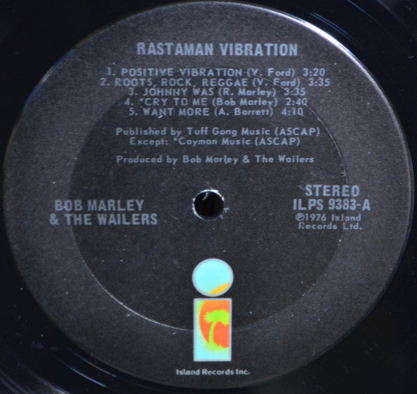 Bob Marley & The Wailers : Rastaman Vibration (LP, Album, Ter)