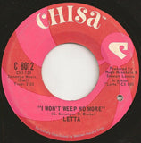 Letta* : I Won't Weep No More / You Touched Me (7", Single)