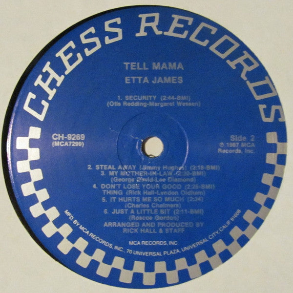 Etta James : Tell Mama (LP, Album, RE, Pin)