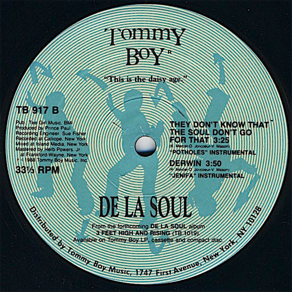 De La Soul : Jenifa (Taught Me) / Potholes In My Lawn (12", Single)