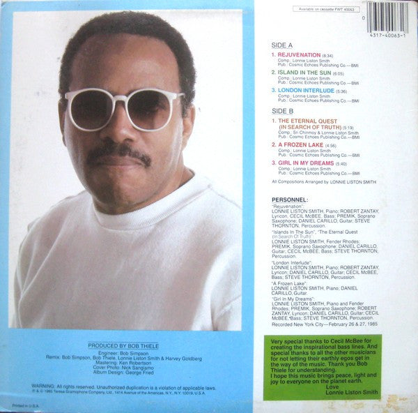 Lonnie Liston Smith : Rejuvenation (LP, Album)