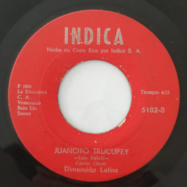 Dimension Latina : Divina Niña / Juancito Trucupey (7")