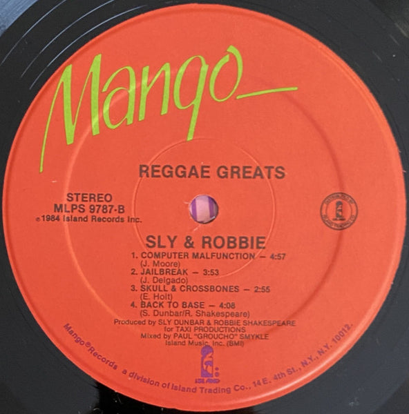 Sly And Robbie* : Reggae Greats (A Dub Experience) (LP)