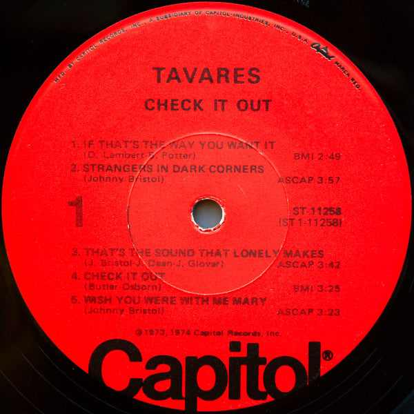 Tavares : Check It Out (LP, Album, Los)