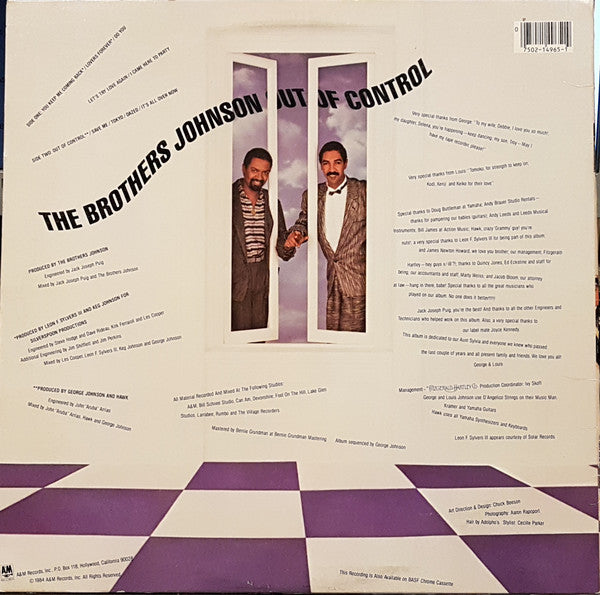 Brothers Johnson : Out Of Control (LP, Album, B P)