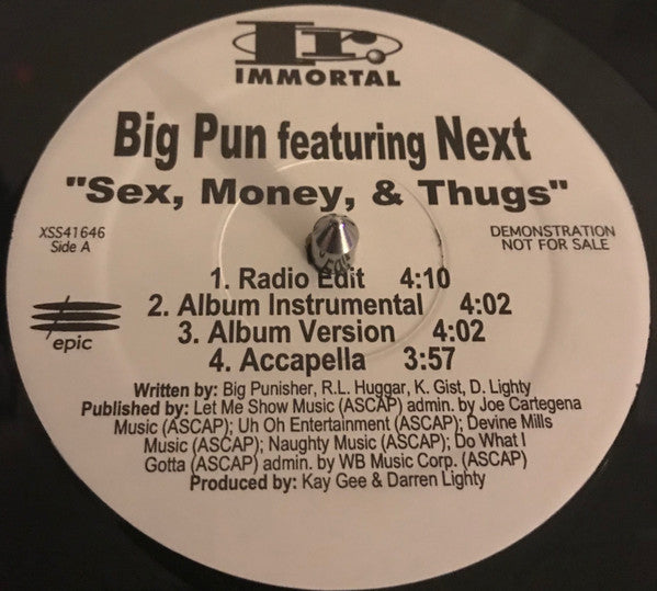 Big Pun* & Next (2) / Noreaga, Brown (5) & Maze (3) : Sex, Money & Thugs / Thug Poetry (12", Promo)