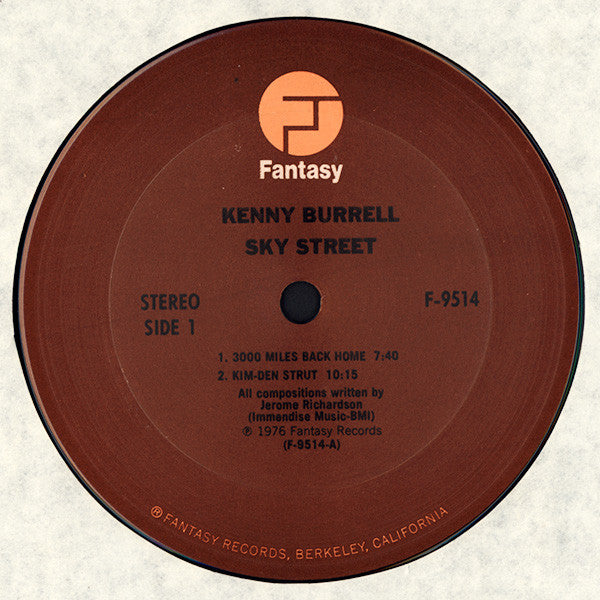 Kenny Burrell : Sky Street (LP, Album)