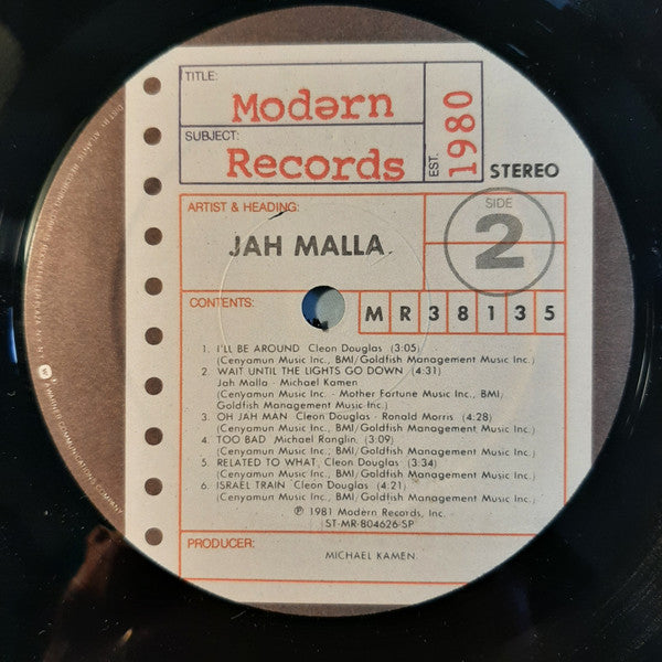 Jah Malla : Jah Malla (LP, Album)