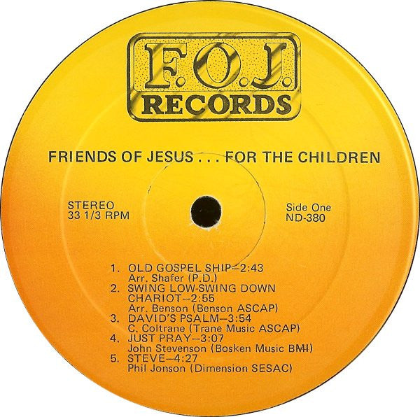 F.O.J. : ...For The Children (LP, Album)