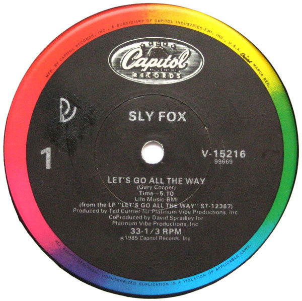 Sly Fox : Let's Go All The Way (12")