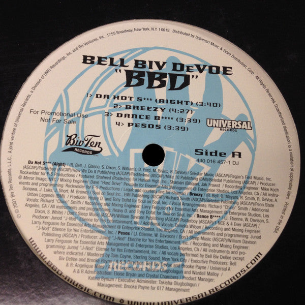 Bell Biv DeVoe : BBD (LP, Album, Promo)