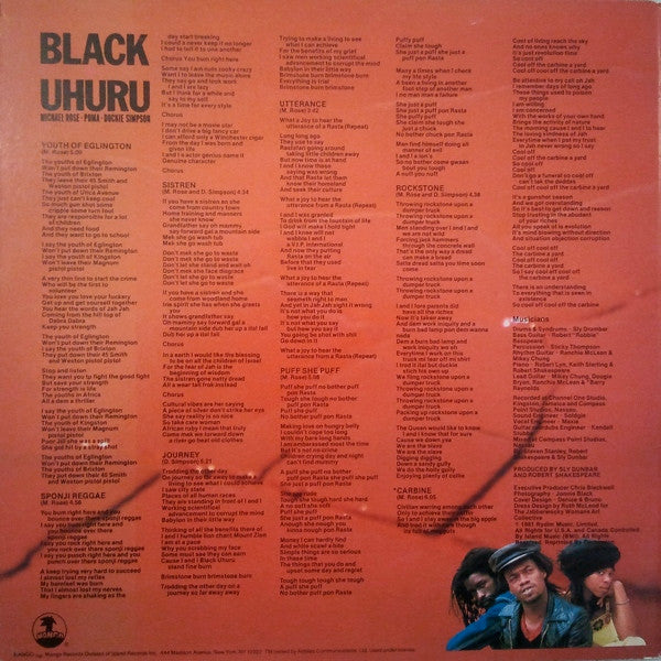 Black Uhuru : Red (LP, Album)