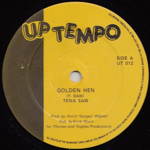 Tena Saw* / Gorgan Players : Golden Hen / Golden Dub (12", Mis)