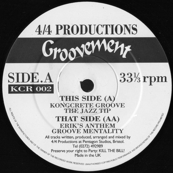 4/4 Productions : Groovement (12")