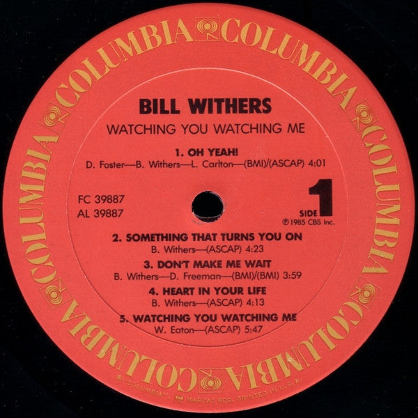 Bill Withers : Watching You Watching Me (LP, Album, Pit)