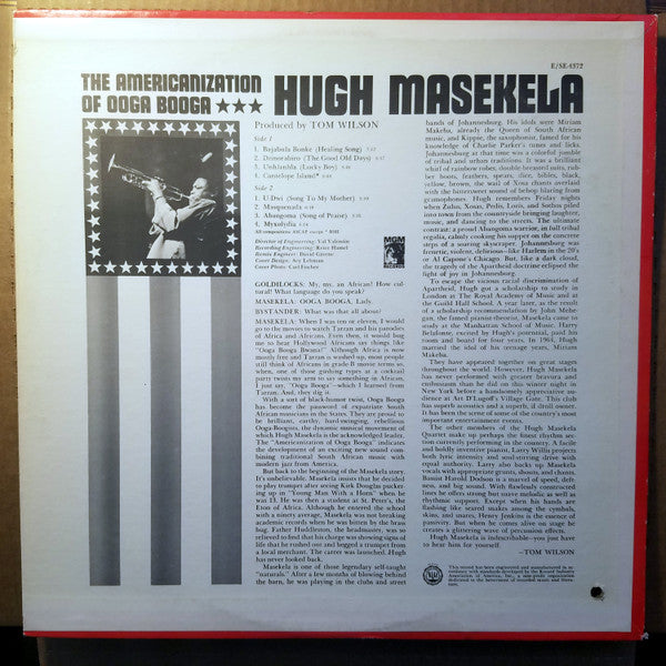 Hugh Masekela : The Americanization Of Ooga Booga (LP, Album, Mono)