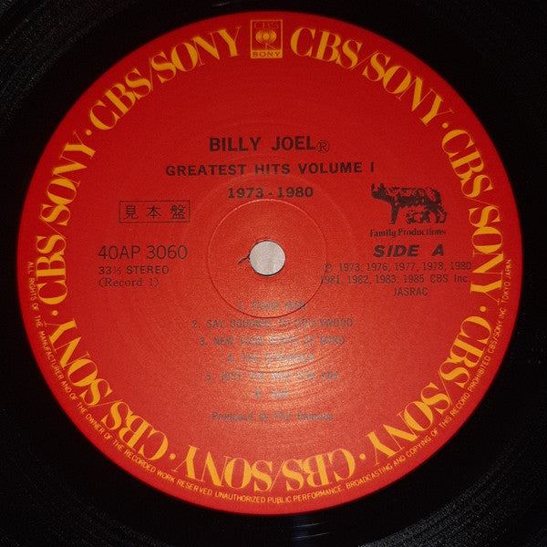 Billy Joel : Greatest Hits Volume I & Volume II (2xLP, Comp, Promo, Gat)