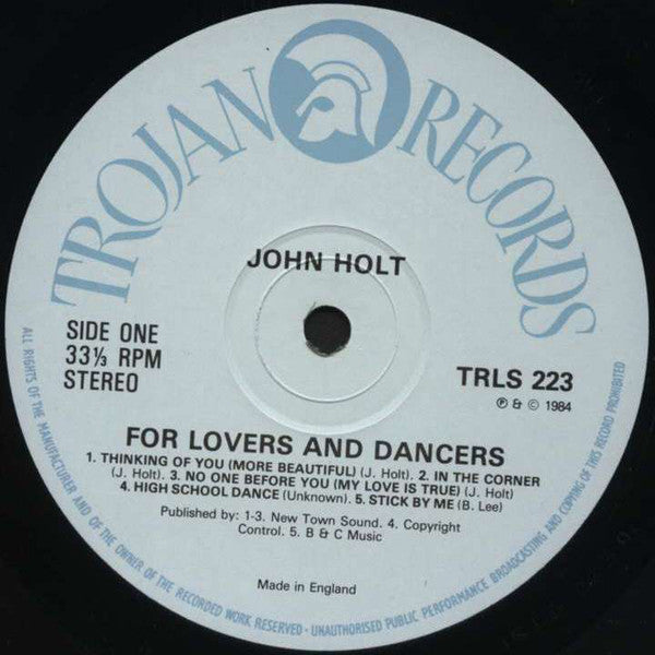 John Holt : For Lovers And Dancers (LP, Album, Tex)