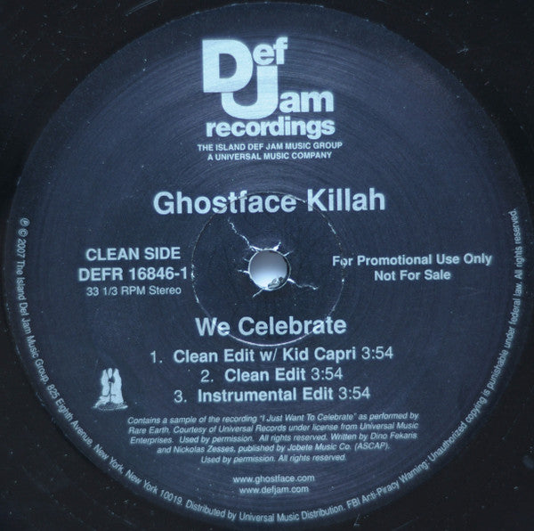 Ghostface Killah : We Celebrate (12", Promo)