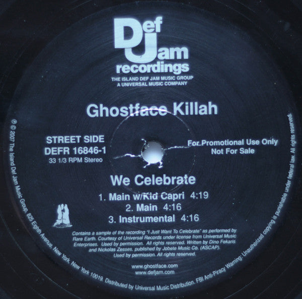 Ghostface Killah : We Celebrate (12", Promo)