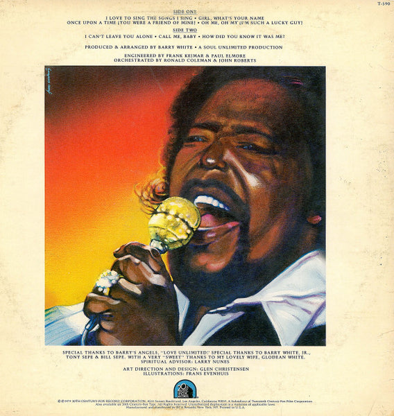 Barry White : I Love To Sing The Songs I Sing (LP, Album)