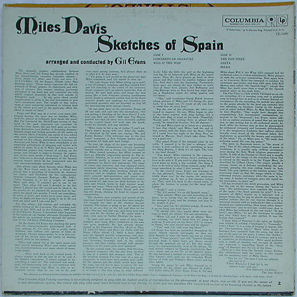 Miles Davis : Sketches Of Spain (LP, Album, Mono)