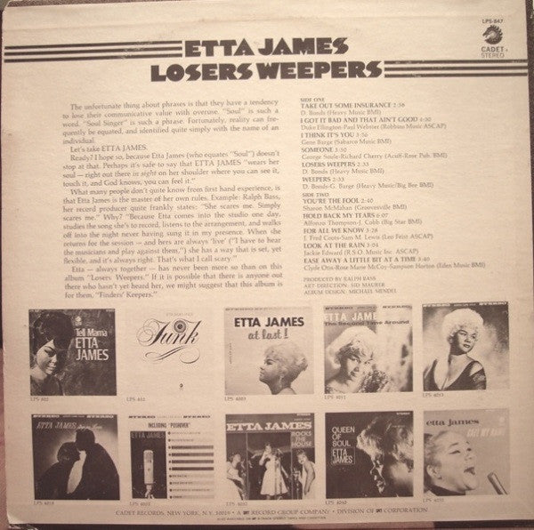 Etta James : Losers Weepers (LP, Album)