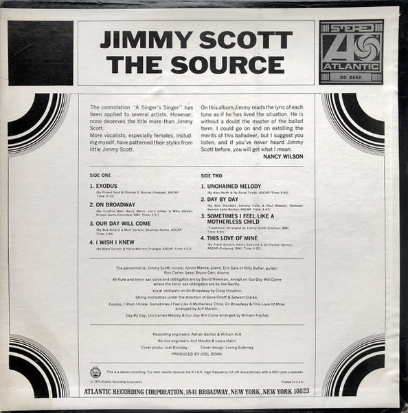 Jimmy Scott : The Source (LP, Album, PR )