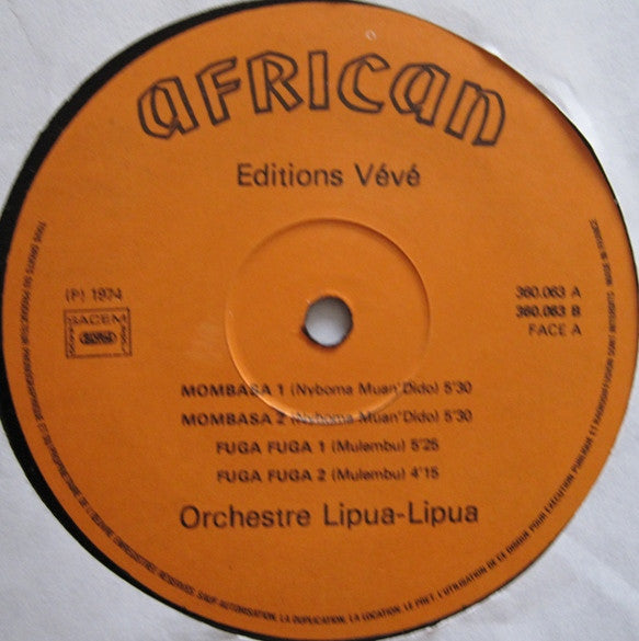 Orchestre Lipua-Lipua : Editions Vévé (LP, Comp)