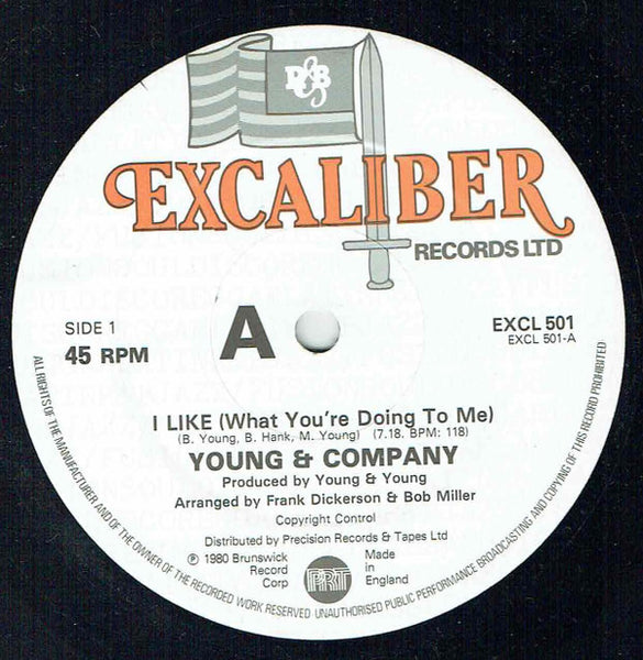 Young & Company : I Like (What You're Doing To Me) (12", Single, Dam)