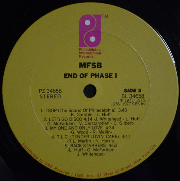 MFSB : End Of Phase I - A Collection Of Their Greatest Hits (LP, Comp, Pit)