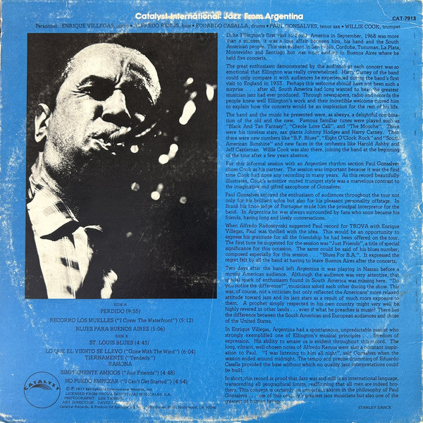 Paul Gonsalves With Willie Cook & Enrique Villegas : The Buenos Aires Session (LP, Album, RE)