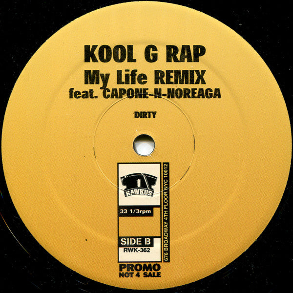 Kool G Rap : My Life (Remix) (12", Promo)