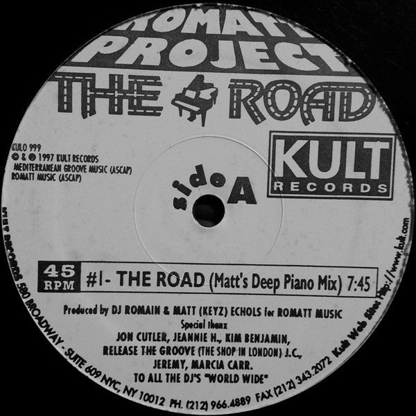 Romatt Project* : The Road (12")