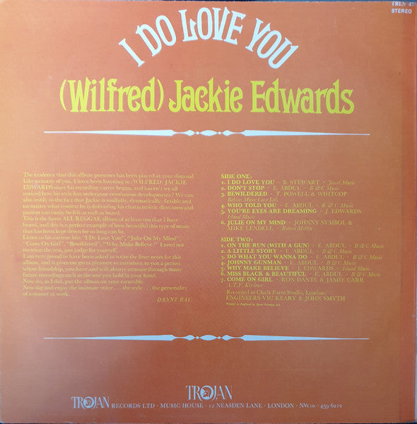 (Wilfred) Jackie Edwards* : I Do Love You (LP, Album)