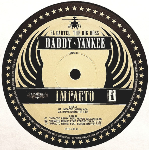 Daddy Yankee : Impacto (12", Promo)