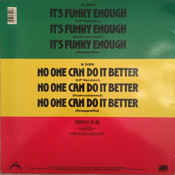 The D.O.C. : It's Funky Enough / No One Can Do It Better (12")