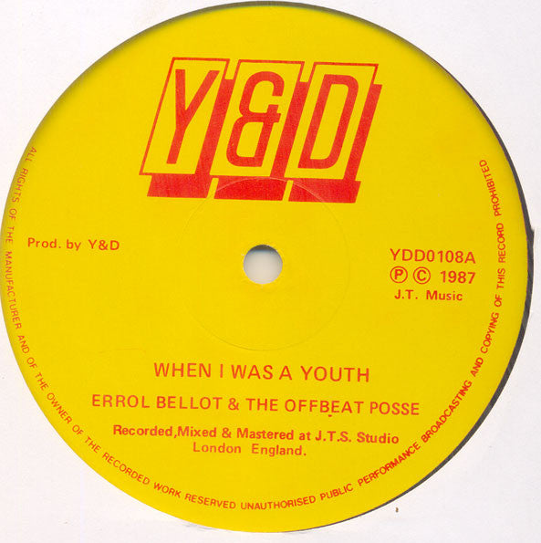 Errol Bellot & The Offbeat Posse : When I Was A Youth / Music Fever (12")