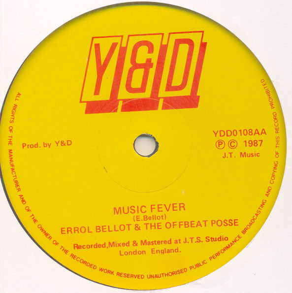 Errol Bellot & The Offbeat Posse : When I Was A Youth / Music Fever (12")