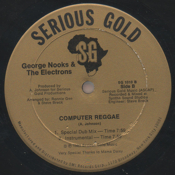 George Nooks & The Electrons : Computer Reggae (12")