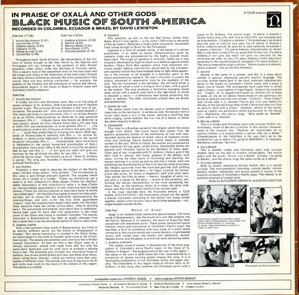 David Lewiston : In Praise Of Oxalá And Other Gods / Black Music Of South America (LP)