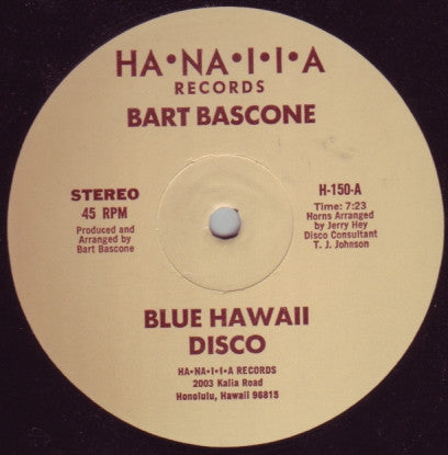 Bart Bascone : Blue Hawaii Disco (12")