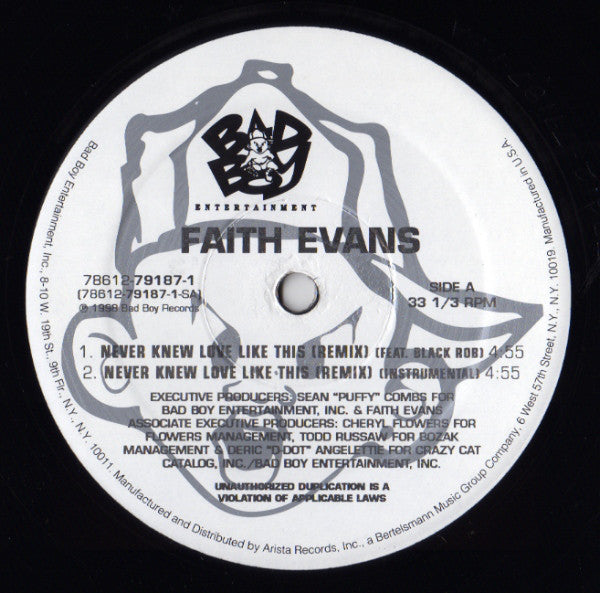 Faith Evans : Never Knew Love Like This (Remix) (12")